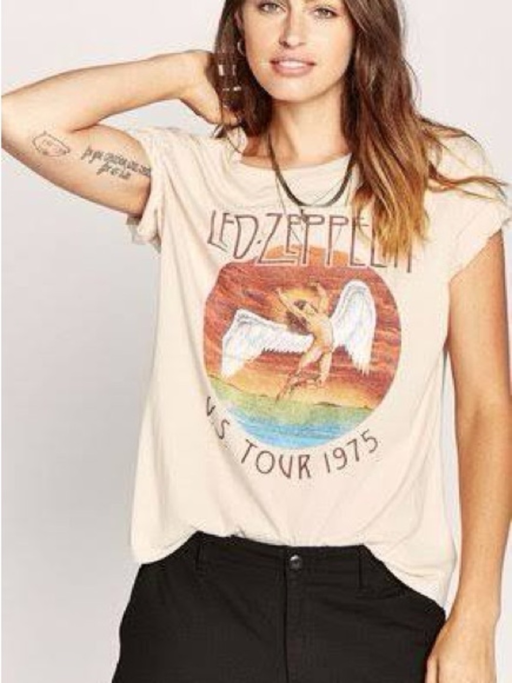 Daydreamer CAMISETA TIRANTES BOYFRIEND LED ZEPPELIN TOUR 1975 Size Large